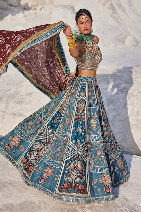 Stunning Multi-colour Lehenga Designs for the Avant-garde D-day Look | Bridal  lehenga, Wedding lehenga designs, Indian bridal dress