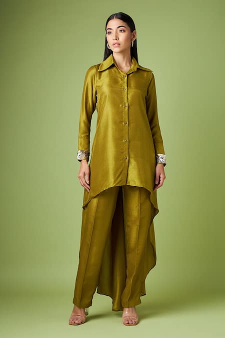 Aakaar Asymmetric Tunic & Pant Set 