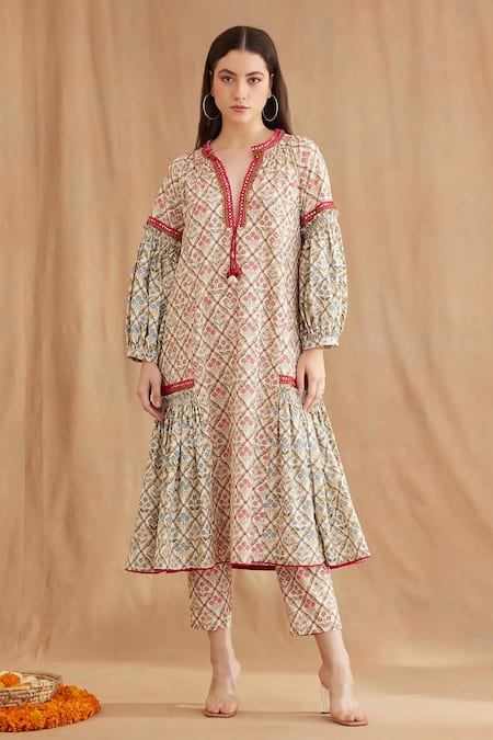 Nikasha Mughal Print Tunic & Pant Set 