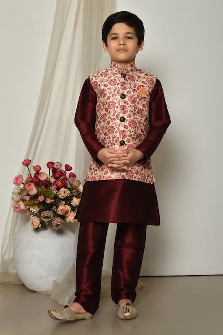 Samyukta Singhania Vivid Persian Floral Print Jacket Kurta Set 