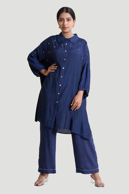 Brij Box Fit Embellished Tunic & Pant Set 