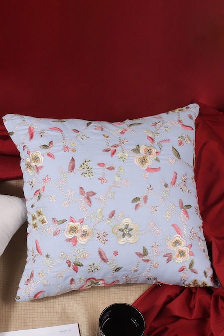 Khaabka Embroidered Floral Pattern Cushion Cover - Set of 2 