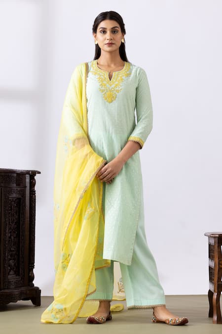 Abbaran Dori Embroidered Kurta Palazzo Set 