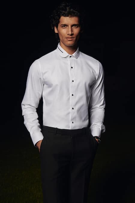 Philocaly Textured Cocktail Shirt 