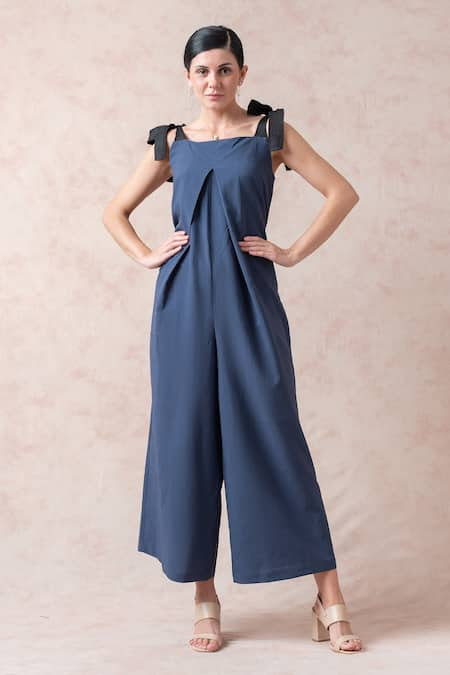 Thetaa Linen Tie -Up Strappy Jumpsuit 