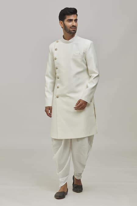 Arihant Rai Sinha Woven Jacquard Sherwani Set 