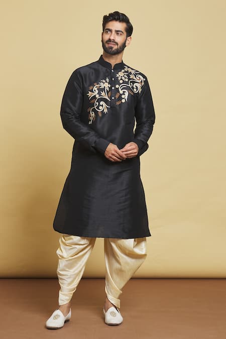 Arihant Rai Sinha Diagonal Embroidered Kurta & Dhoti Pant Set 