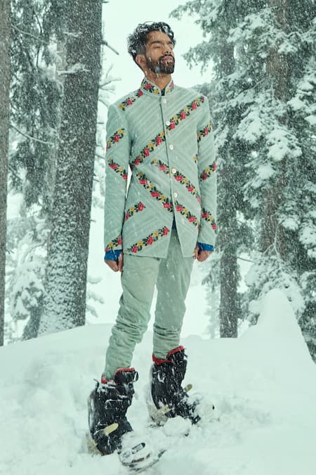 Sahil Kochhar Idris Floral Embroidered Bandhgala 