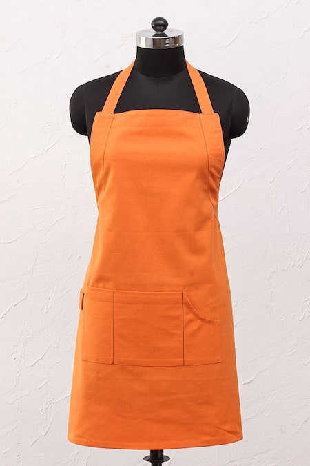 House This Orange 100% Cotton Farmhouse Apron