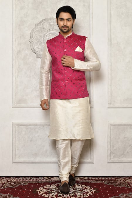 Wedding Wear Onion Pink Kurta Pajama