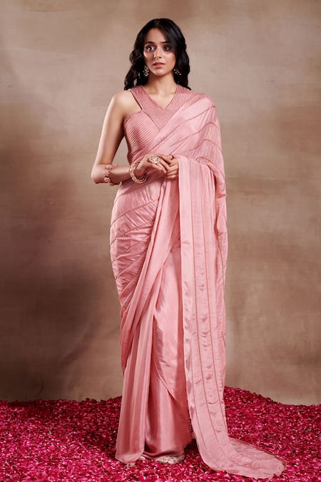 SHASHA GABA Rosa Angelina Saree With Blouse 