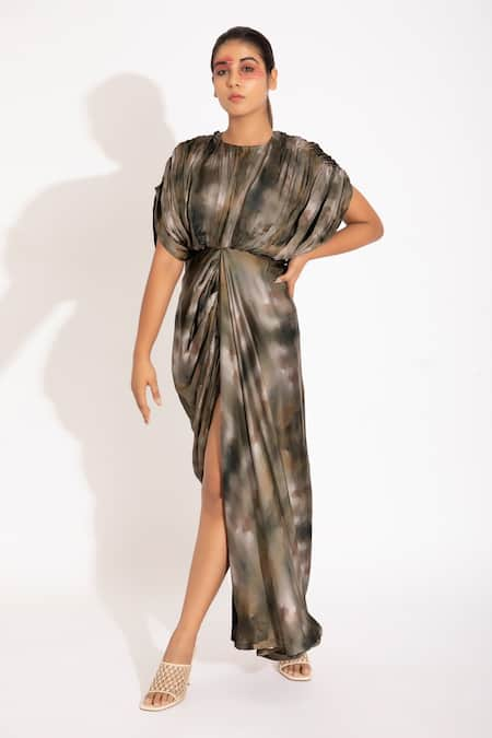 Studio Surbhi Digital Print Draped Gown 