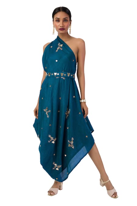 Meghna shah One Shoulder Draped Dress 