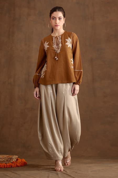 Nikasha Applique Embroidered Top 