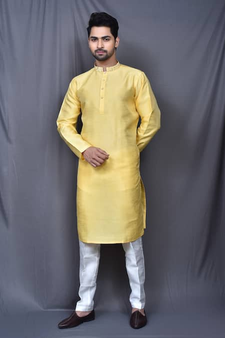 Arihant Rai Sinha Plain Kurta & Cream Pant Set 