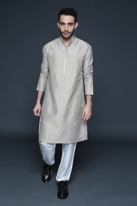 Sanjev Marwaaha Floral Embroidered Kurta Set 