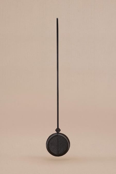Ampm Black Quilting Aiza Circular Shape Sling Bag 
