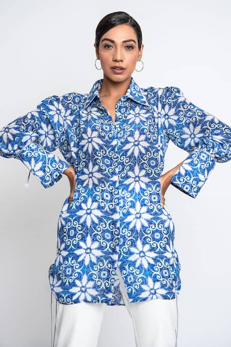 Anmol Kakad Floral Pattern Long Shirt 