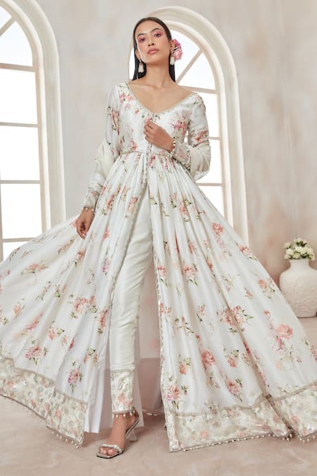 LASHKARAA Floral Printed Pishwas Kurta Set 