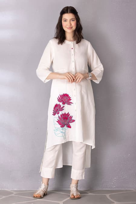 Tanu Malhotra Straight High Low Tunic With Pant 