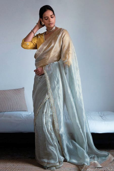 Shorshe Clothing Handwoven Chanderi Silk Saree 