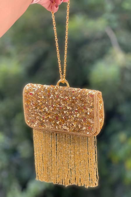 Capribag Gold Sequin - Bags from Moda in Pelle UK