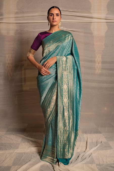 Priyanka Raajiv Jaishree Geometric Woven Saree 