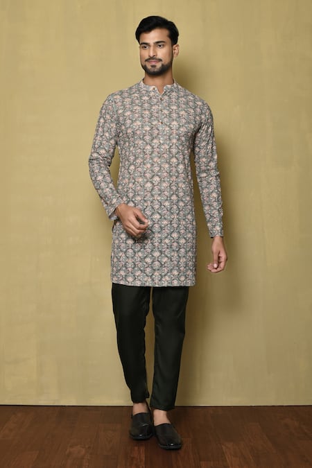 Samyukta Singhania Botanical Print Short Kurta 