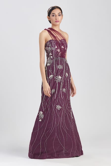 Megha Bansal Jamuni Gul Kaari Embroidered Gown 