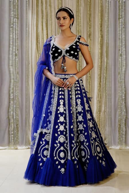 Archana Kochhar Sheesh Embroidered Lehenga Set 