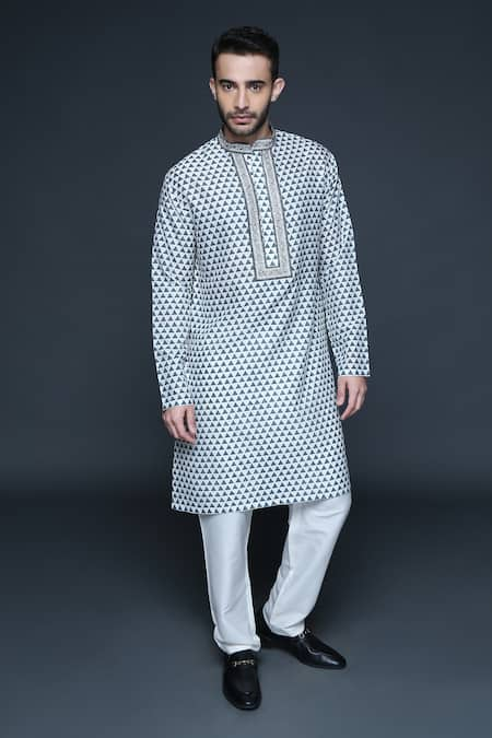 Sanjev Marwaaha Block Print Kurta Set 