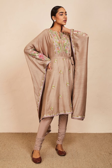 Sue Mue Asymmetric Hem Kaftan Set 