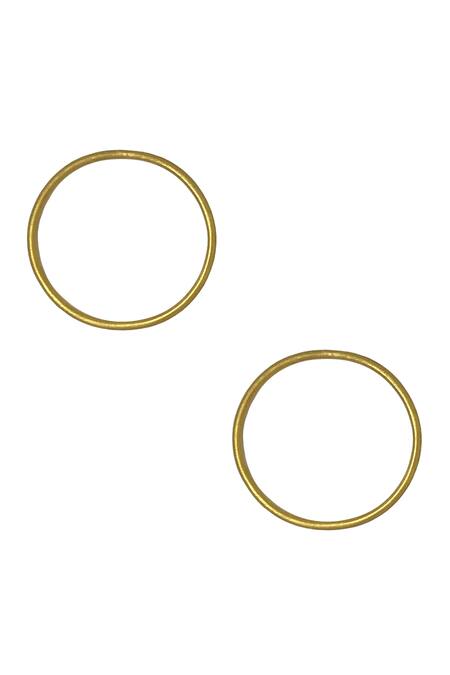 Aaree Accessories Gold Plated Circular Shape Hoops