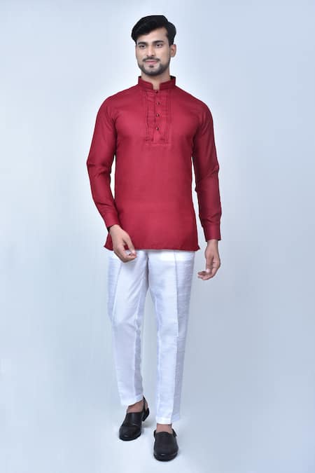 Arihant Rai Sinha Pleated Collar Kurta Set 