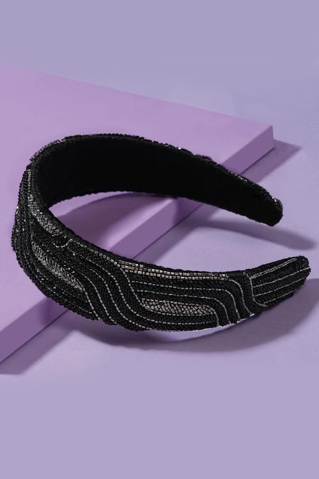 Hair Drama Co Bead Embellished Flat Headband 