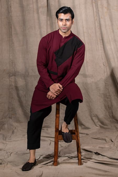 Asymmetric kurtas hot sale for men