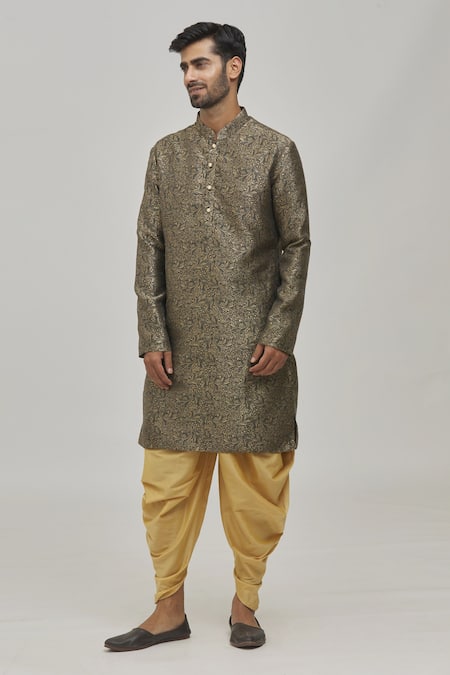 Arihant Rai Sinha Jacquard Floral Vine Woven Kurta Set 