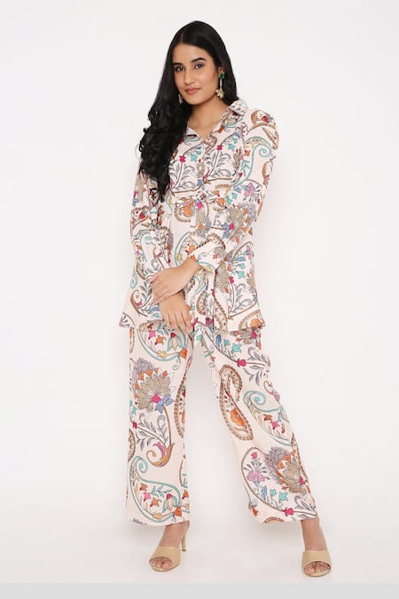 Bha sha Floral Bloom Print Tunic With Pant 