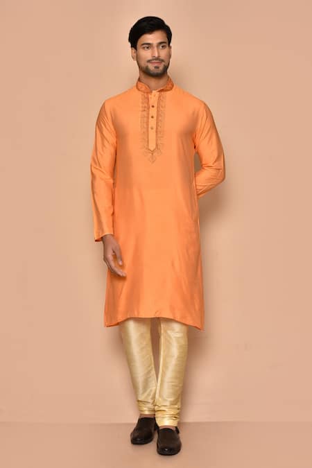 Aryavir Malhotra Dori Embroidered Kurta With Churidar Set 