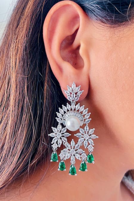 SHIVAM ARTS Women 925 Sterling Silver Green Onyx Gemstone Earrings, 8.05 at  Rs 975/pair in Jaipur