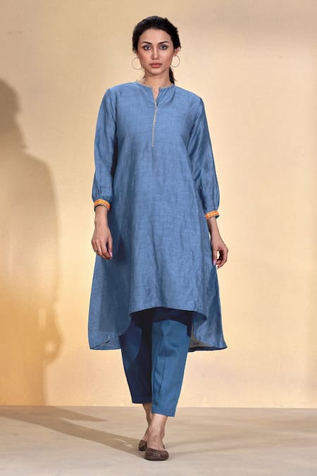 AFFROZ A-Line Flared Kurta With Pant 