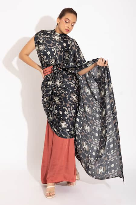 Studio Surbhi Draped Wide Legged Pant Saree Set 