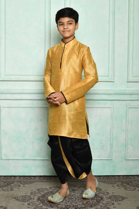 Yellow Short Kurta with Dhoti Pants – Sejal Kamdar Designs