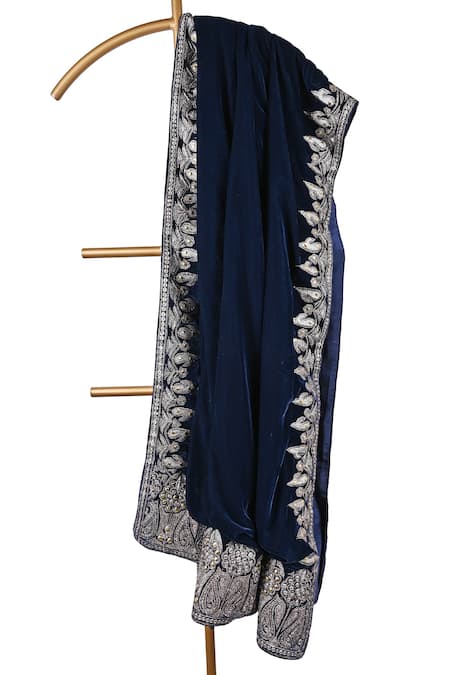 Soniya G Velvet Embroidered Shawl 