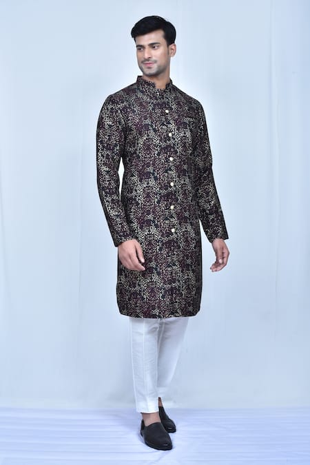 Arihant Rai Sinha Geometric Woven Kurta Pant Set 