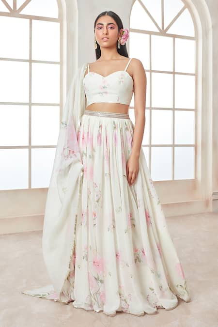 LASHKARAA Floral Blossom Printed Lehenga Set 