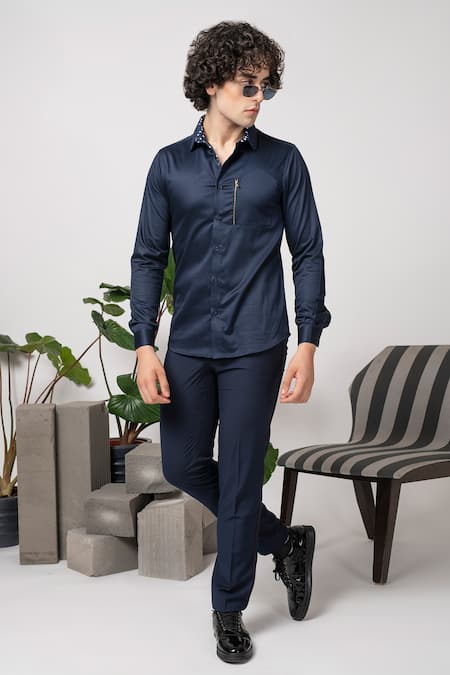 Abkasa Gerald Mesh Collar Shirt 