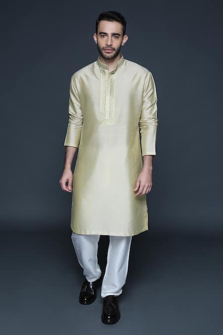 Sanjev Marwaaha Embroidered Placket Kurta Set 