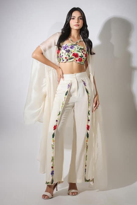 Pallavi Jaipur Linen Satin Pant Set 