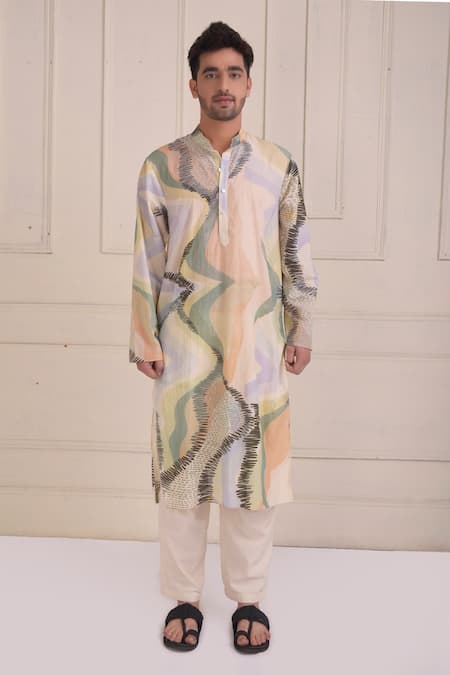 Shwetanga Abstract Print Kurta & Pant Set 